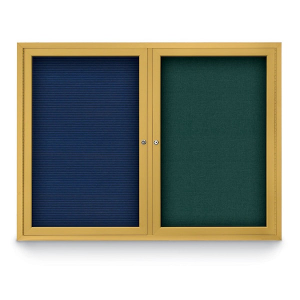 United Visual Products Corkboard, Black/Satin, 72" x 36" UV407-SATIN-BLACK - main